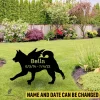 Customized Memorial Siberian Husky Dog Metal Garden Decor, Siberian Husky Outdoor Accent