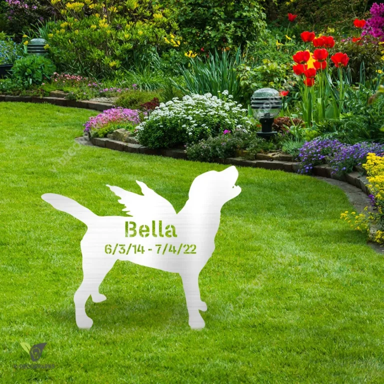 Custom Memorial Labrador Retriever Dog Rusty Metal Garden Art, Labrador Retriever House Stake
