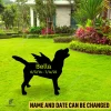 Custom Memorial Labrador Retriever Dog Rusty Metal Garden Art, Labrador Retriever House Stake