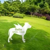 Personalized Memorial American Pit Bull Dog Metal Garden Sign, Staffordshire Bull Terrier Exterior Stake