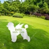 Customized Memorial Standard Poodle Dog Metal Garden Decoration, Standard Poodle Plasma Cut Accent