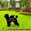 Customized Memorial Standard Poodle Dog Metal Garden Decoration, Standard Poodle Plasma Cut Accent