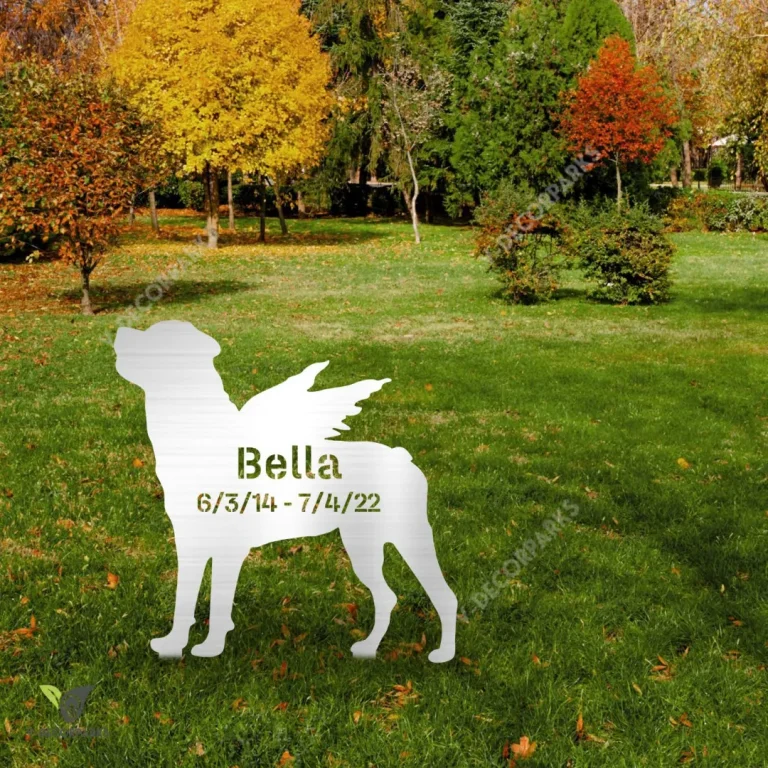 Custom Memorial Rottweiler Dog Metal Garden Decor, Rottweiler, Rotties Plasma Outer Stake