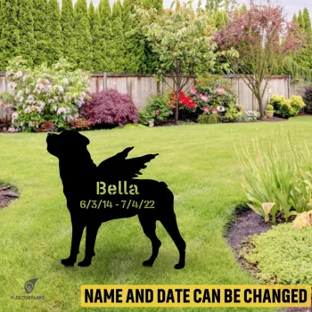 Custom Memorial Rottweiler Dog Metal Garden Decor, Rottweiler, Rotties Plasma Outer Stake