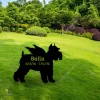 Personalized Memorial Miniature Schnauzer Dog Metal Garden Art, Miniature, Standard Schanauzer Patio Accent