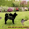 Customized Memorial Shiba Inu Dog Metal Garden Sign, Shiba Inu Puppy Plasma Porch Decor