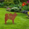 Customized Memorial Shiba Inu Dog Rustic Metal Garden Sign, Shiba Inu Puppy Plasma Patio Accent