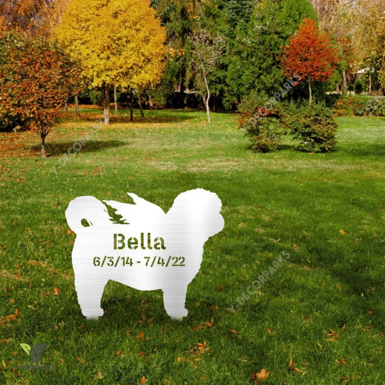 Custom Memorial Shih Tzu Dog Metal Garden Decoration, Shih Tzu Gift For Wife