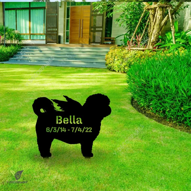 Custom Memorial Shih Tzu Dog Metal Garden Decoration, Shih Tzu Gift For Wife