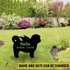 Custom Memorial Shih Tzu Dog Metal Garden Decoration, Shih Tzu Gift For Wife
