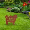 Custom Memorial Shih Tzu Dog Rusted Metal Garden Decoration, Shih Tzu Patio Accent
