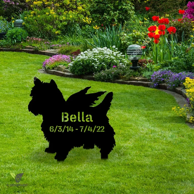 Personalized Memorial Yorkshire Terrier Dog Metal Garden Decor, Yorkshire Terrier, Yorkies Christmas Stake