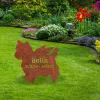 Personalized Memorial Yorkshire Terrier Dog Rusty Metal Garden Decor, Yorkshire Terrier, Yorkies Artwork For Mom