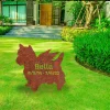 Personalized Memorial Yorkshire Terrier Dog Rusty Metal Garden Decor, Yorkshire Terrier, Yorkies Artwork For Mom