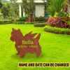 Personalized Memorial Yorkshire Terrier Dog Rusty Metal Garden Decor, Yorkshire Terrier, Yorkies Artwork For Mom