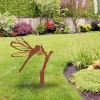 Rusty Dragonfly Metal Garden Art, Dragonfly Welded Sculpture