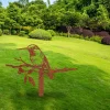 Rusty Hummingbird On Branch Metal Garden Decoration, Hummingbird, Bird Plasma Cut Artwork