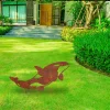 Rusted Orca, Killer Whale Metal Garden Art, Orca, Killer Whale Beach Gift For Him