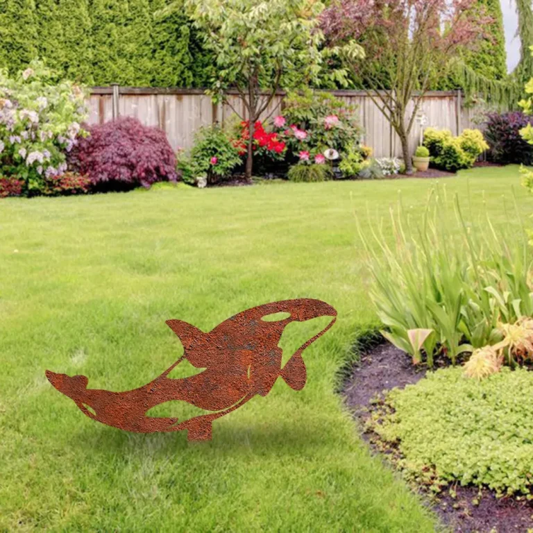 Rusted Orca, Killer Whale Metal Garden Art, Orca, Killer Whale Beach Gift For Him
