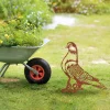 Rusty Pigeon Metal Garden Art, Pigeon Bird Evergreen Gift For Her
