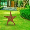 Rusted Starfish Metal Garden Sculpture, Starfish Beach Cutout Sign