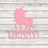 Customized Pink Unicorn Metal Art, Pink Unicorn Decorative Art For Daughter