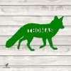 Customized Colorful Fox Metal Wall Art, Fox Iron Artwork For Son