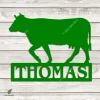 Customized Cow Metal Sign, Cow, Cattle Evergreen Artwork For Kids