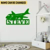 Customized Airplane Metal Art, Airplane Aviation Cute Gift For Kindergarten Children