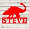 Personalized Ankylosaurus Dinosaur Metal Wall Decoration, Ankylosaurus Dinosaur Plasma Cut Artwork For Kid's Room