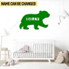 Customized Cub, Baby Bear Metal Wall Decor, Cub, Baby Bear Forest Nursery Room Decorative Accent