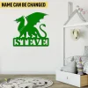 Personalized Fairy Dragon Metal Wall Decoration, Fairy Dragon Modern Decor For Son