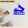 Customized Dump Truck Metal Wall Decor, Construction, Dump Truck Toy Nursery Steel Plaque