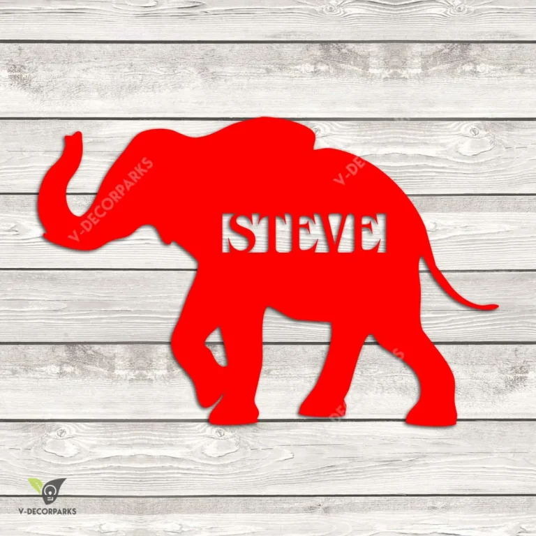 Custom Elephant, Safari Animal Metal Sign, Elephant, Safari, Africa Decorative Decor For Baby