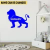 Personalized Name Lion, African Metal Wall Decoration, Lion King Of African Inner Son's Room Accent