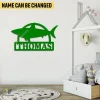 Custom Nautical Shark Metal Wall Art, Nautical Shark, Baby Shark Nursery Room Decorative Plaque