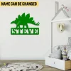 Personalized Stegosaurus Dinosaur Metal Wall Decor, Stegosaurus Dinosaur, Herbivore Dinosaur Kids Room Welded Sign