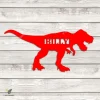 Customized T-rex Dinosaur Metal Wall Decoration, T-rex Dinosaur, Jurassic Park Silhouette Accent For Children