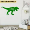 Customized T-rex Dinosaur Metal Wall Decoration, T-rex Dinosaur, Jurassic Park Silhouette Accent For Children