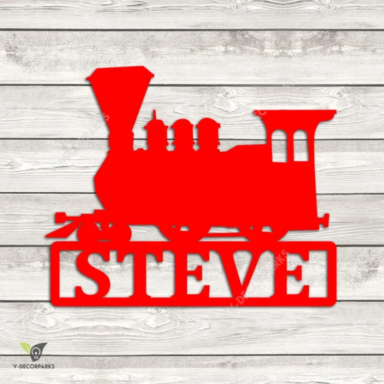 Personalized Train Metal Art, Train, Railroad Nursery Bedroom Interior Artwork