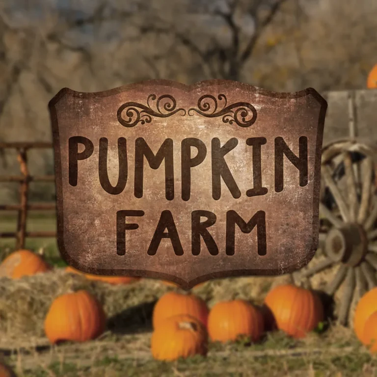 Rusty Color Pumpkin Farm Metal Sign, Pumpkin Farm Vintage Decoration For Farmer