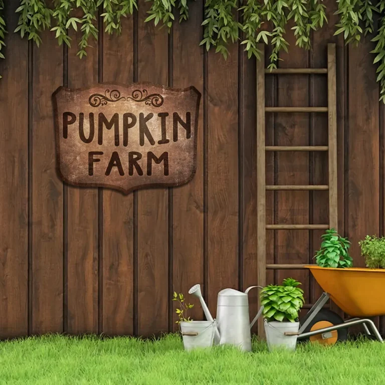 Rusty Color Pumpkin Farm Metal Sign, Pumpkin Farm Vintage Decoration For Farmer