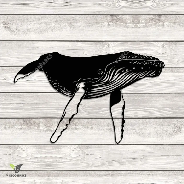 Humpback Whale Metal Art, Humback Whale Rust Resistant Decor