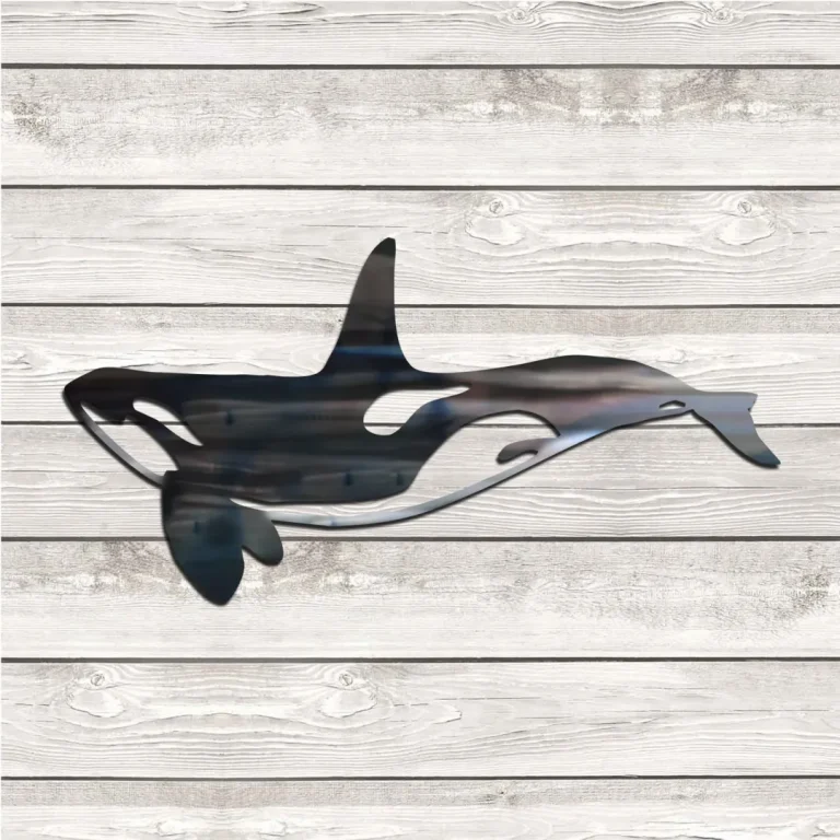 Orca, Killer Whale Color Metal Art, Orca Best Coastal Accent