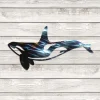 Orca, Killer Whale Print Metal Wall Decor, Killer Whale Cut Wall Hanging