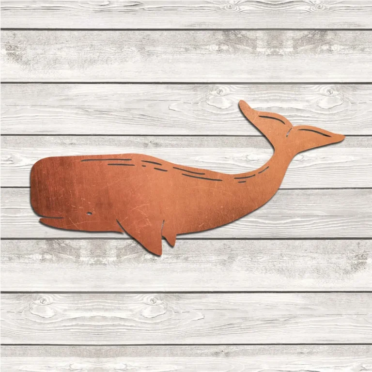 Copper Sperm Whale Metal Art, Sperm Whale Coast Hanging Decor