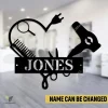 Personalized Hair Dryer, Comb And Mirror Heart Metal Sign, Hairdresser, Hair Salon Decorative Accent