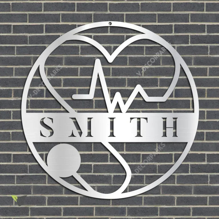 Custom Stethoscope Clinic Metal Sign, Stethoscope Iron Door Hanging For Rn, Lpn, Cna Nurse, Doctor