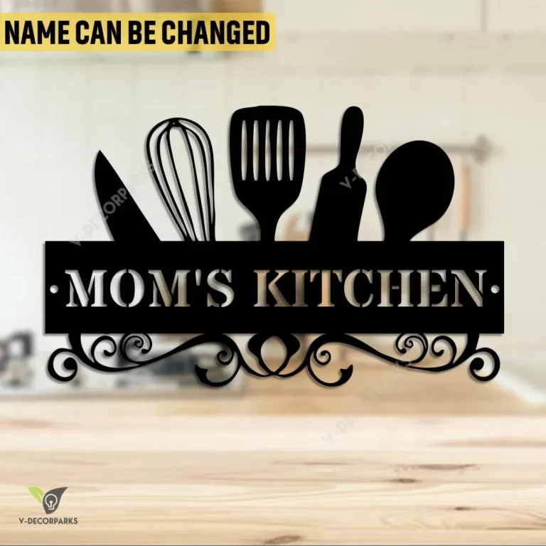 Custom Mom's Kitchen Metal Wall Art, Grandpa's Kitchen, Dining Room Welded Decoration