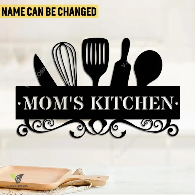 Custom Mom's Kitchen Metal Wall Art, Grandpa's Kitchen, Dining Room Welded Decoration